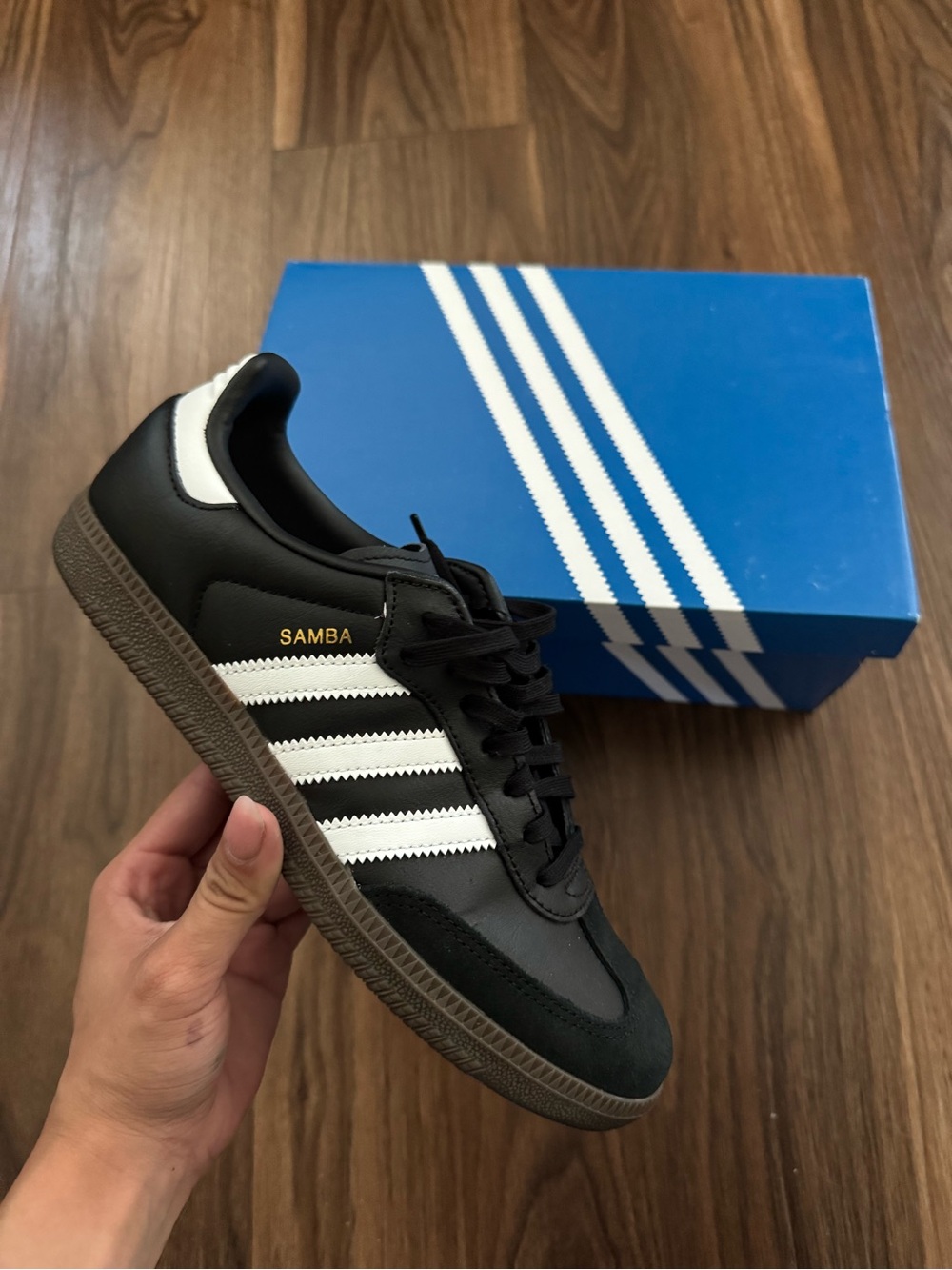 adidas Samba Black with White Stripes